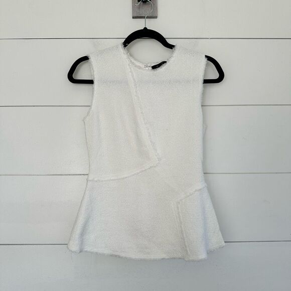Theory Women’s Ivory Seamed Shell Tank Top New NWT - Picture 1 of 5